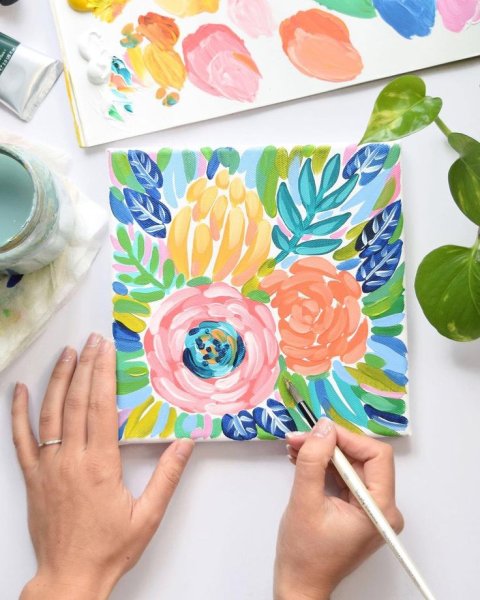 Рисование акриловыми красками для детей