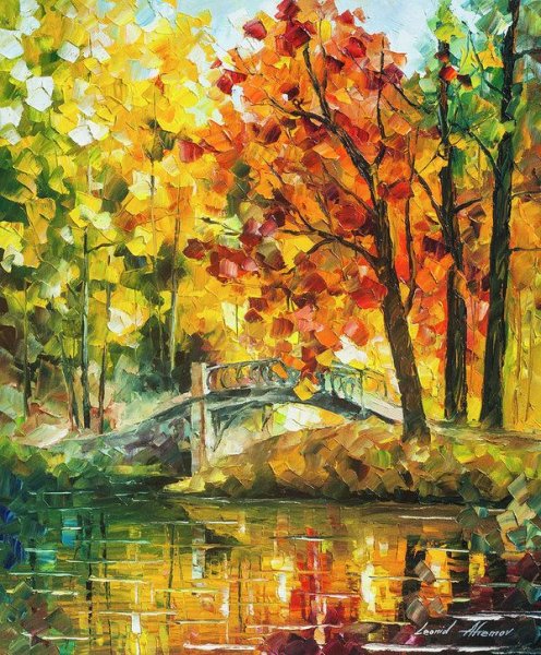 Художник Леонид Афремов осень