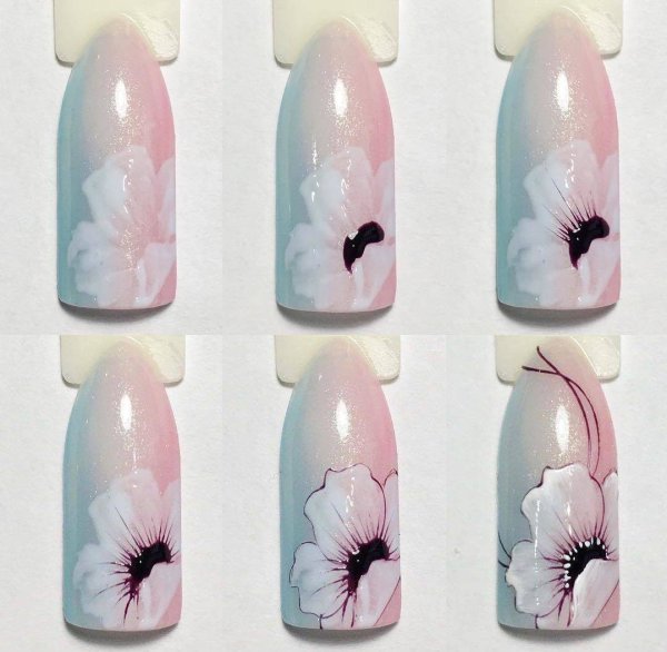 Акриловая роспись на ногтях