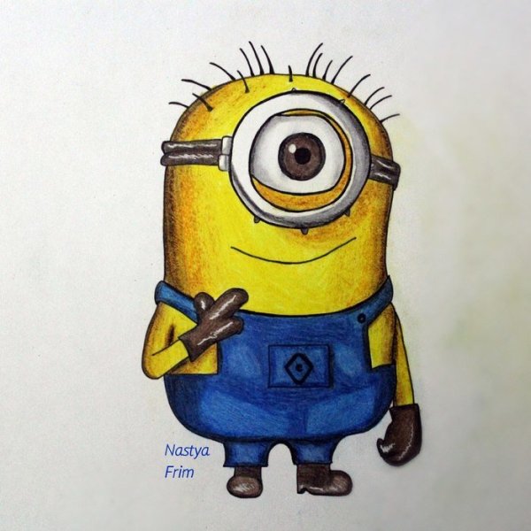 Миньон рисунок красками