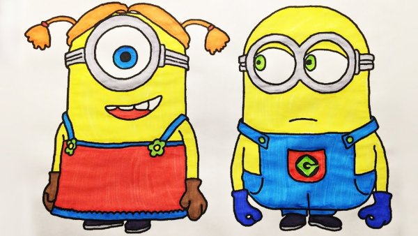 Миньон раскрашенный цветной