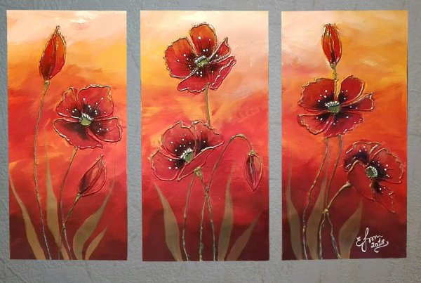 Маки акрилом