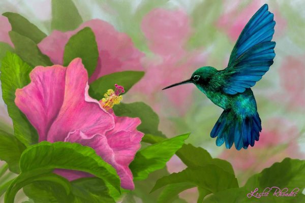 Колибри акрилом