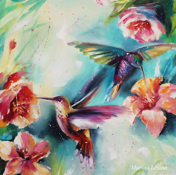 Картина Колибри с поталью