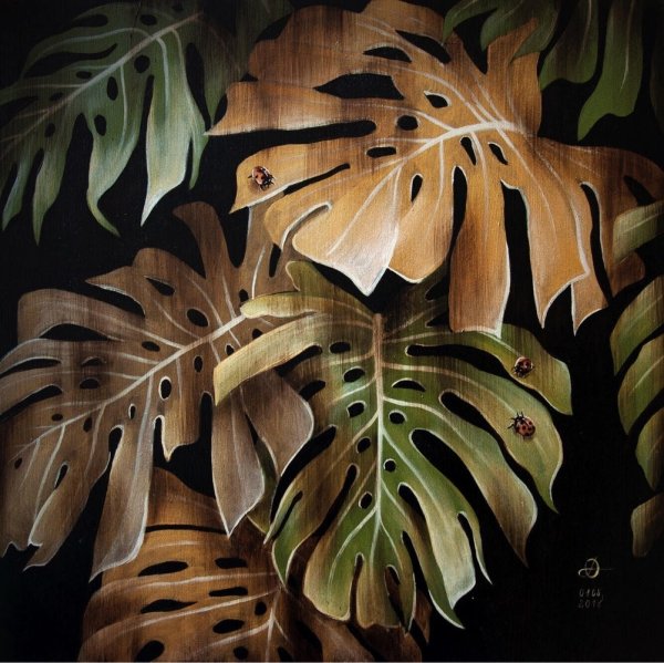 Панно "листья"