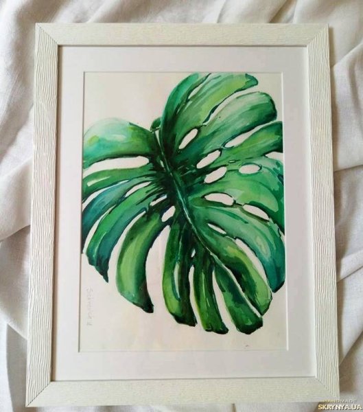 Монстера акрилом
