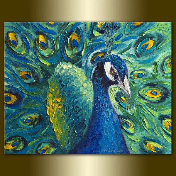 Павлины акрилом