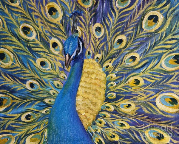 Павлин картина акрилом