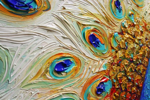 Витраж поталь Павлин