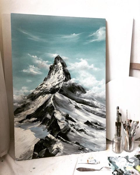 Горы акрилом