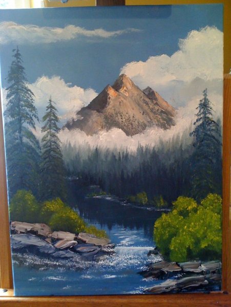 Картины горы акрилом Боба Росса