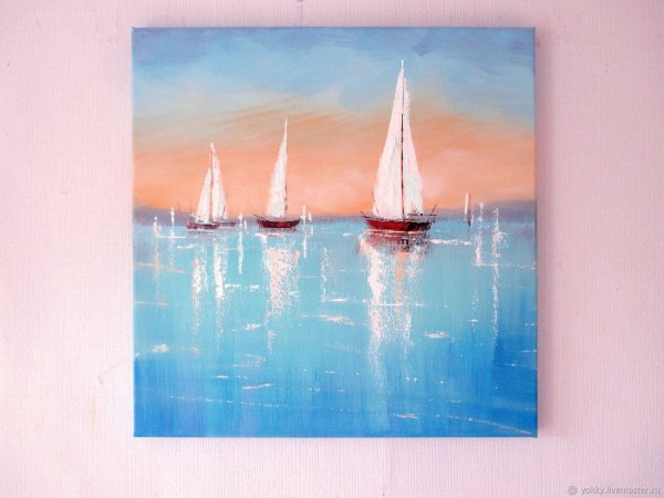 Интерьерная картина парусники