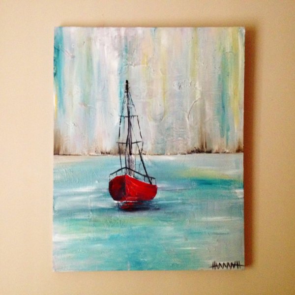 Жиляев акрил парусник интерьерная картина