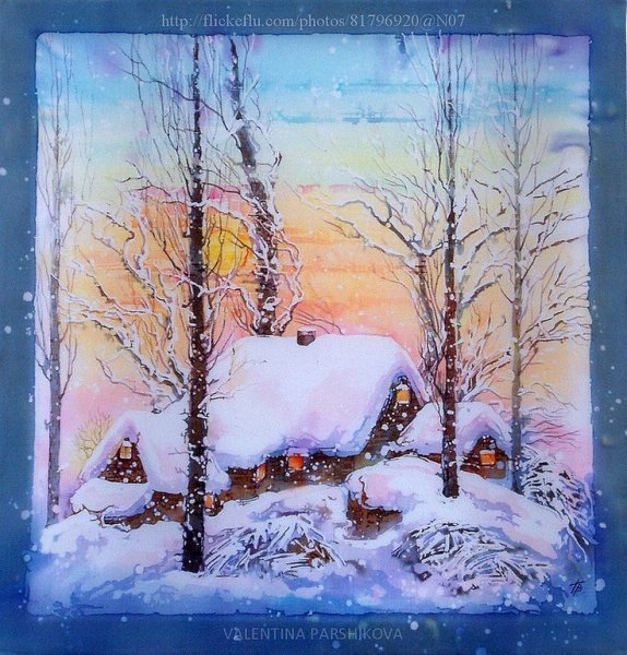 Батик зима горячий батик