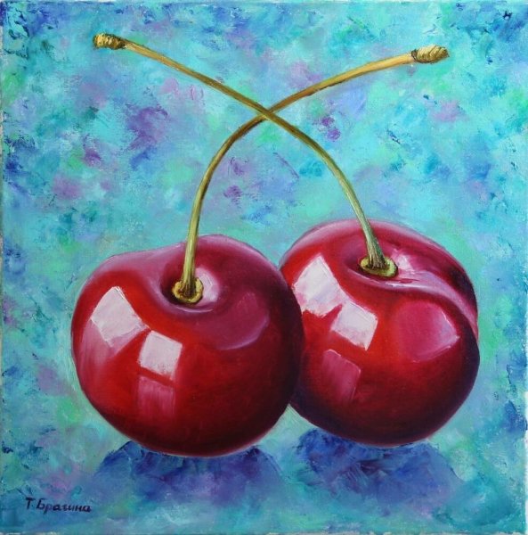 Вишня акрилом