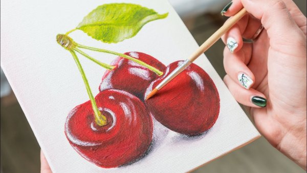 Скетчинг вишня