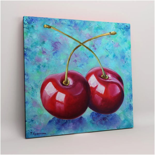 Вишня гуашью