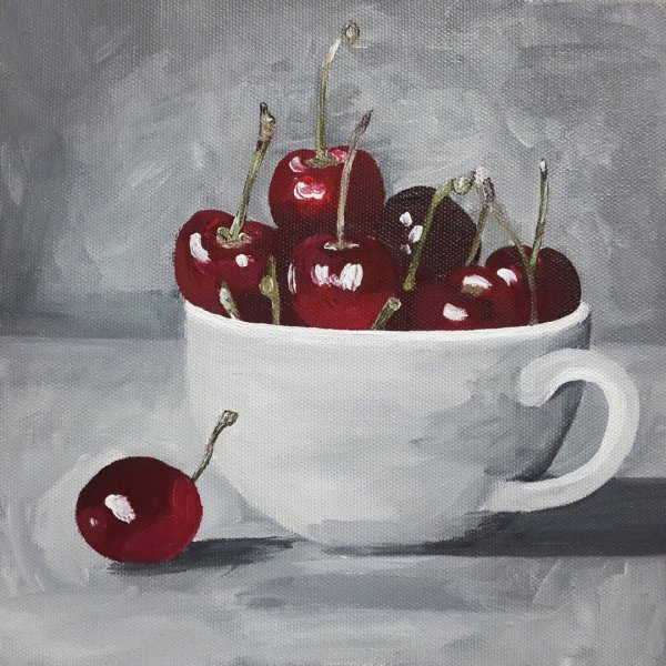 Вишня акрилом