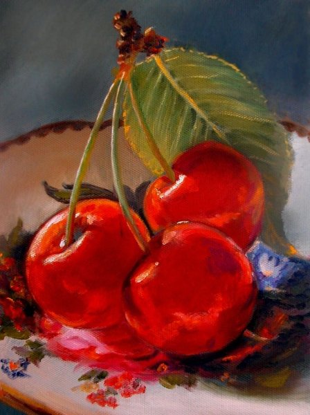 Натюрморт с вишнями