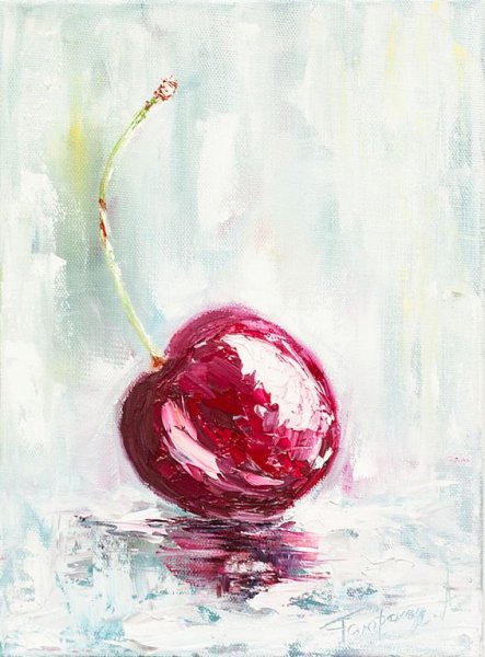 Вишня акрилом