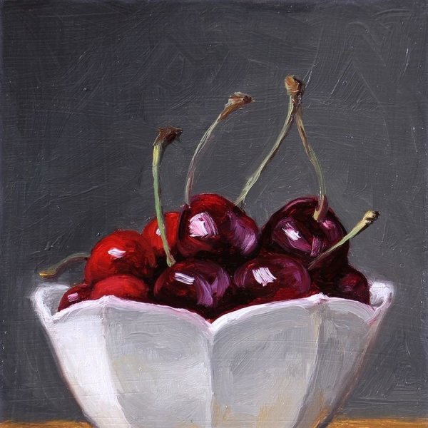 Черешня гуашью