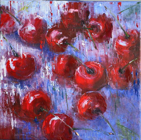 Вишня акрилом