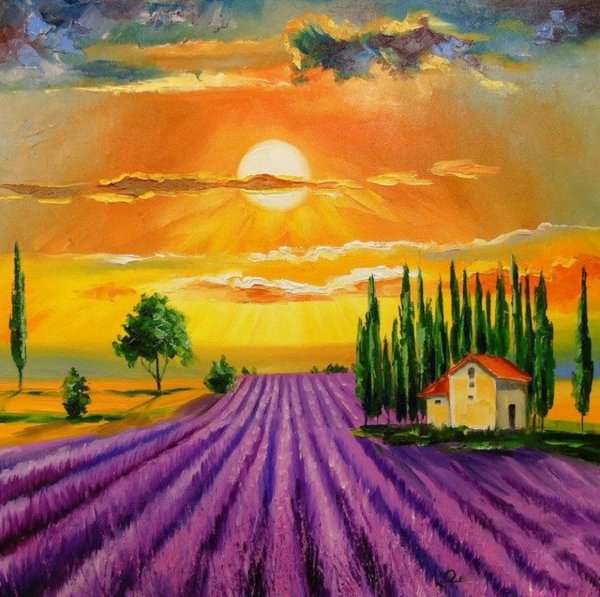 Клод Моне Лавандовое поле