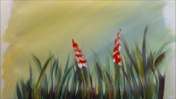 Трава гуашью