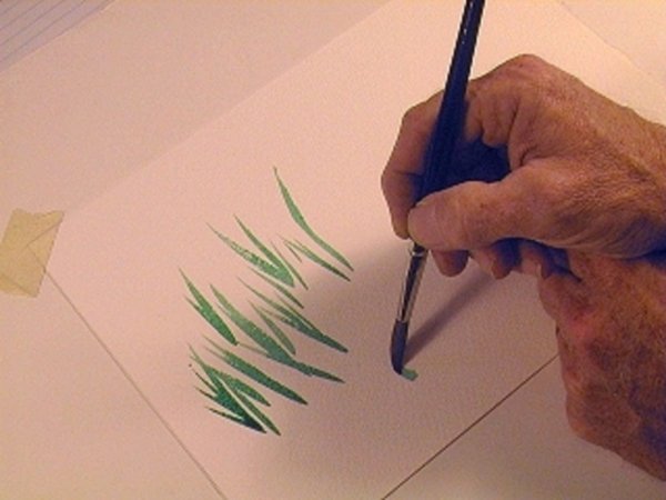 Приемы рисования кистью