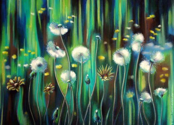 Живопись Ларисса Гамильтон , одуванчики