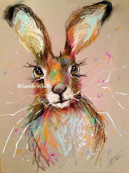 Заяц акрилом