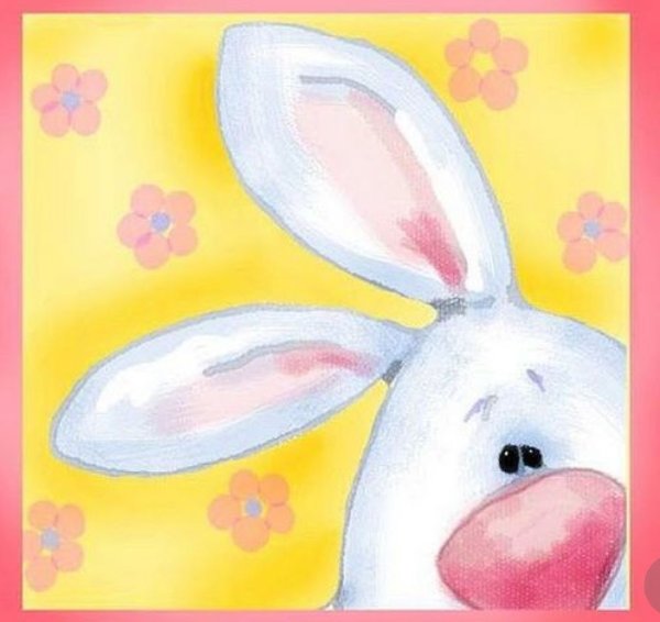 Кролик рисование гуашью для детей