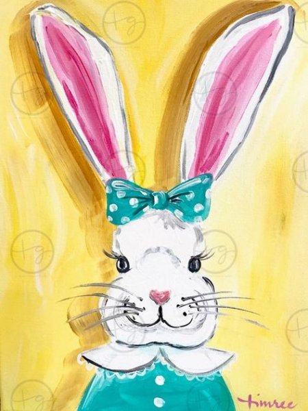 Пасхальный кролик акрилом