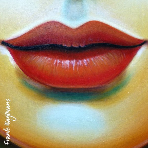 Губы акриловыми красками