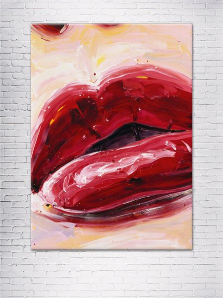 Губы маслом живопись