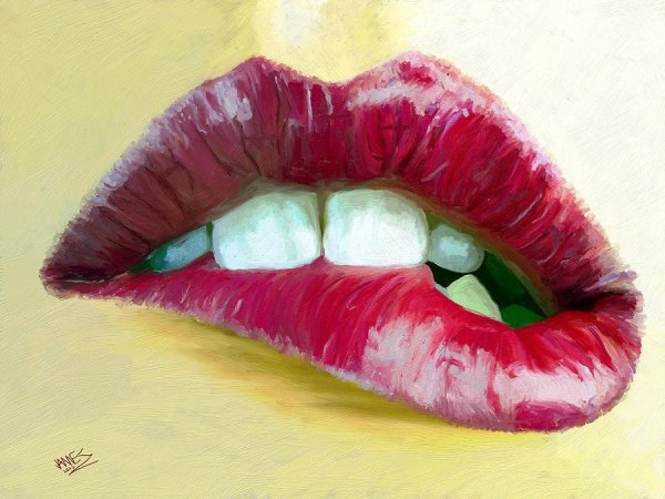 Губы живопись