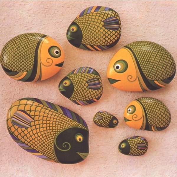 Декоративная роспись камешков
