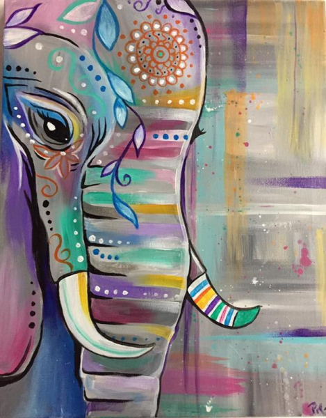 Слон акрилом