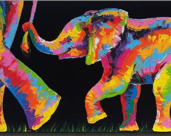Разноцветные слоны