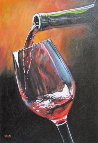 Бокал гуашью