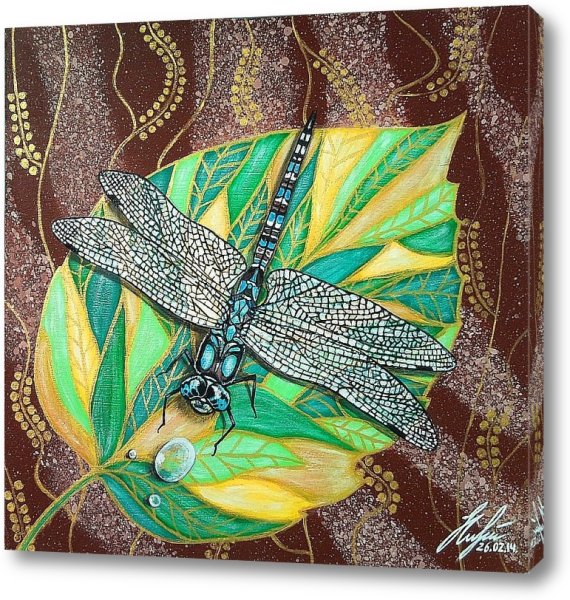 Стрекоза живопись