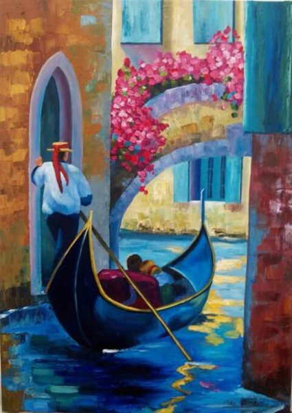 Нарисовать Венецию акрилом для начинающих