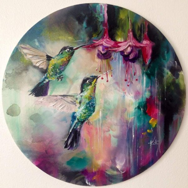 Птичка акрилом