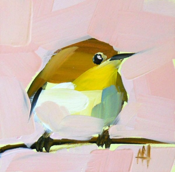 Рисование акрилом птиц