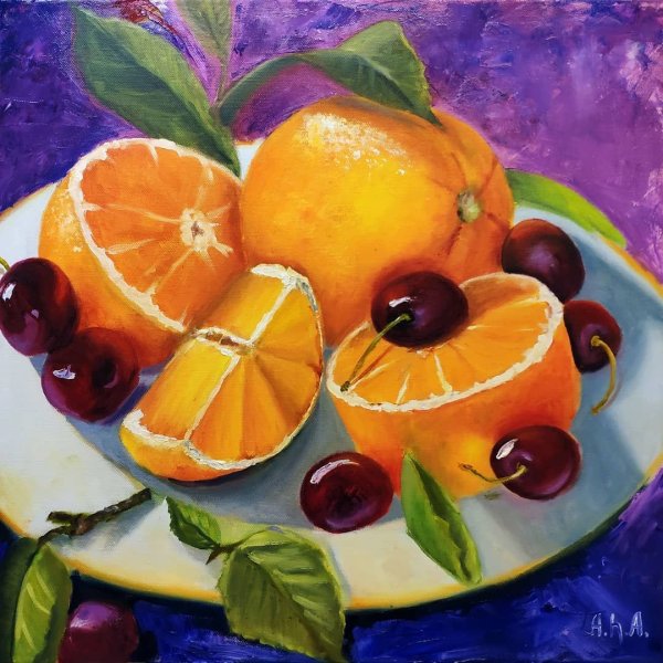 Фрукты маслом