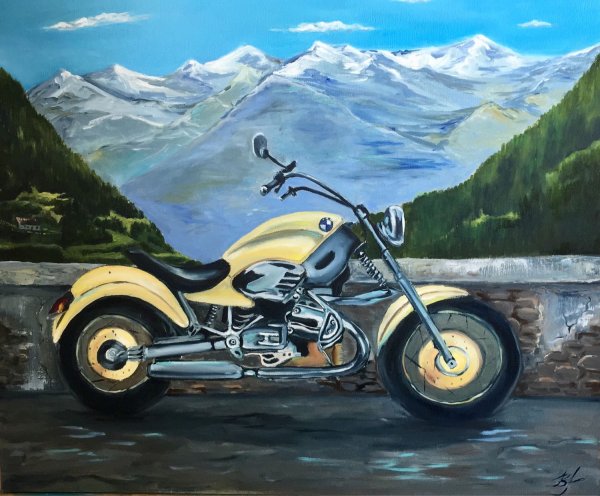 Картина мотоцикл