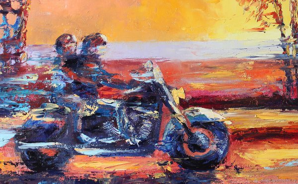 Мотоцикл акрилом