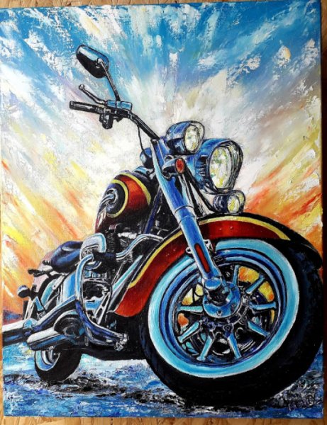 Мотоцикл акрилом