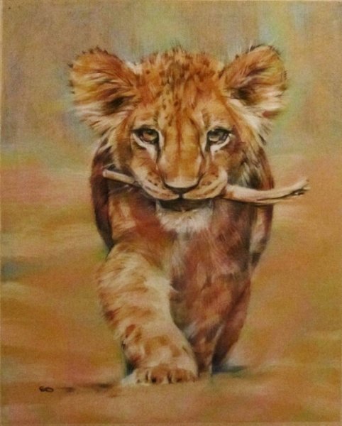 Рисование животных Львенок