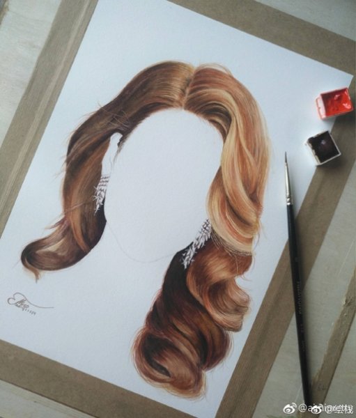 Рисование волос гуашью